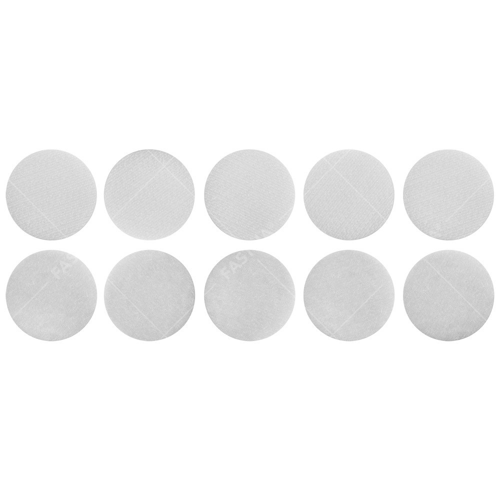 Stick On / Self Adhesive FASTNA® Coins Bulk Reels (22mm, Loop, White)